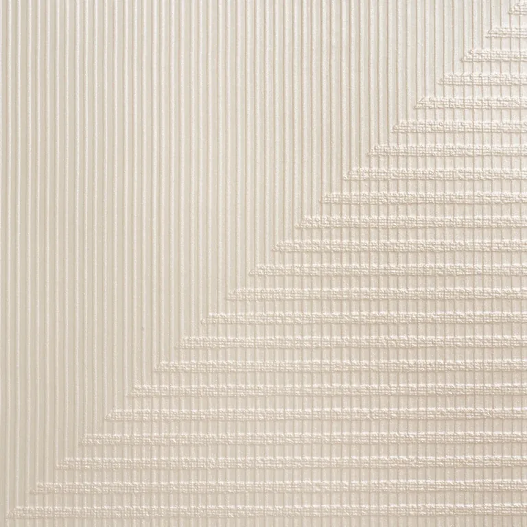 Schumacher HAND COMBED TRIANGLES wallpaper, color PEARLESCENT, SKU 5016520