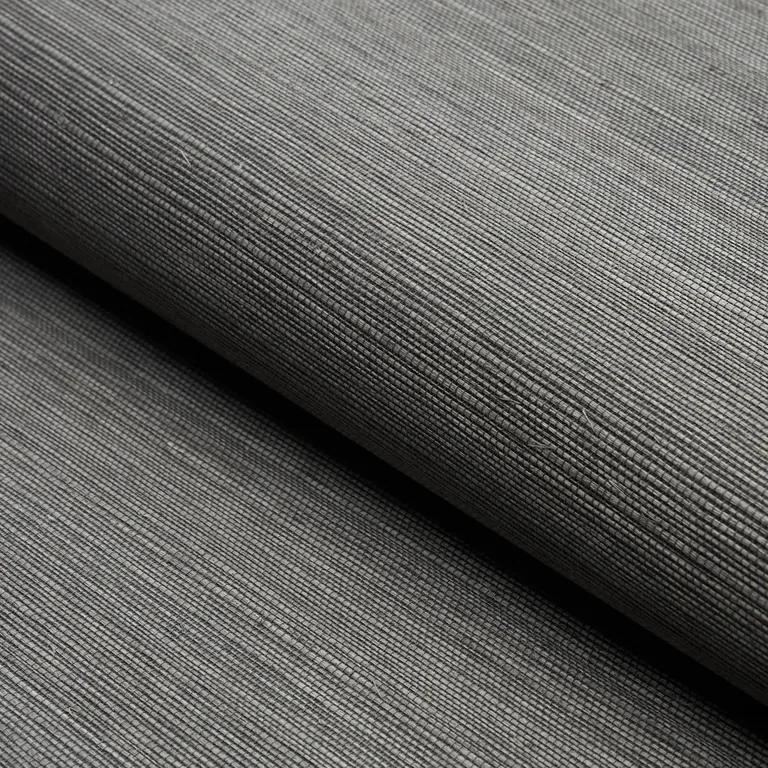 Schumacher HARUKI SISAL wallpaper, color CHARCOAL, SKU 5004720