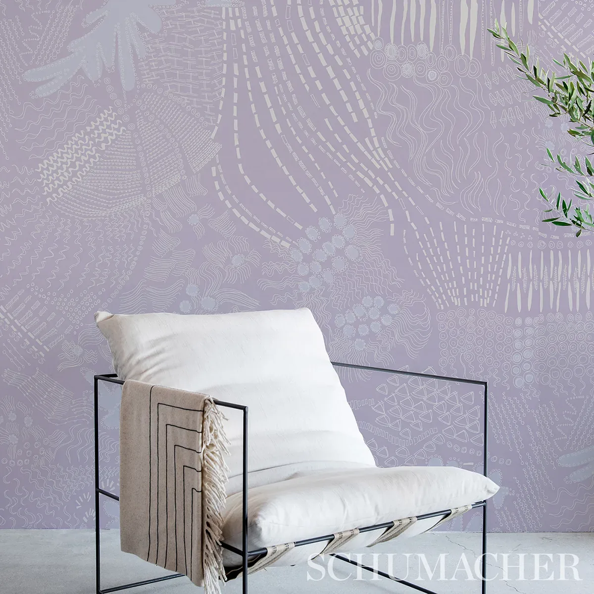 HAVEN LILAC Schumacher Wallpaper wallpaper - SKU 5013562