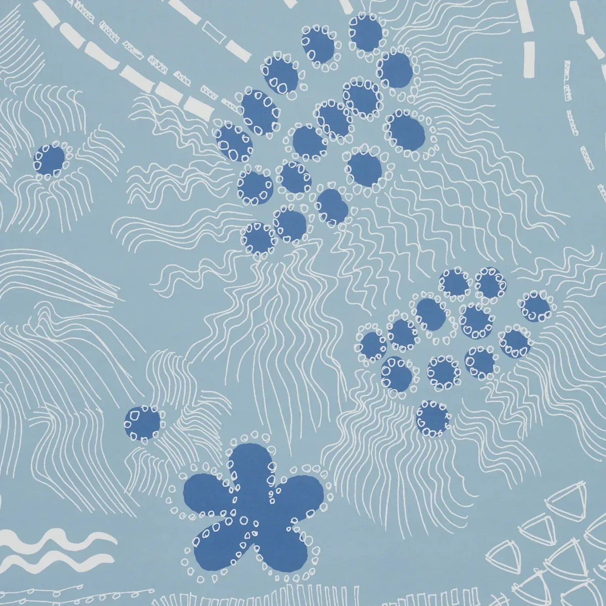 HAVEN TEAL AND NAVY Schumacher Wallpaper wallpaper - SKU 5013561