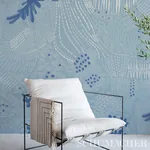 HAVEN TEAL AND NAVY Schumacher Wallpaper wallpaper - SKU 5013561