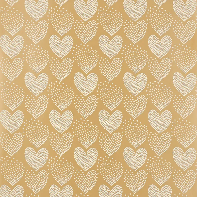 HEART OF HEARTS IVORY & GOLD Schumacher Wallpaper wallpaper - SKU 5008360