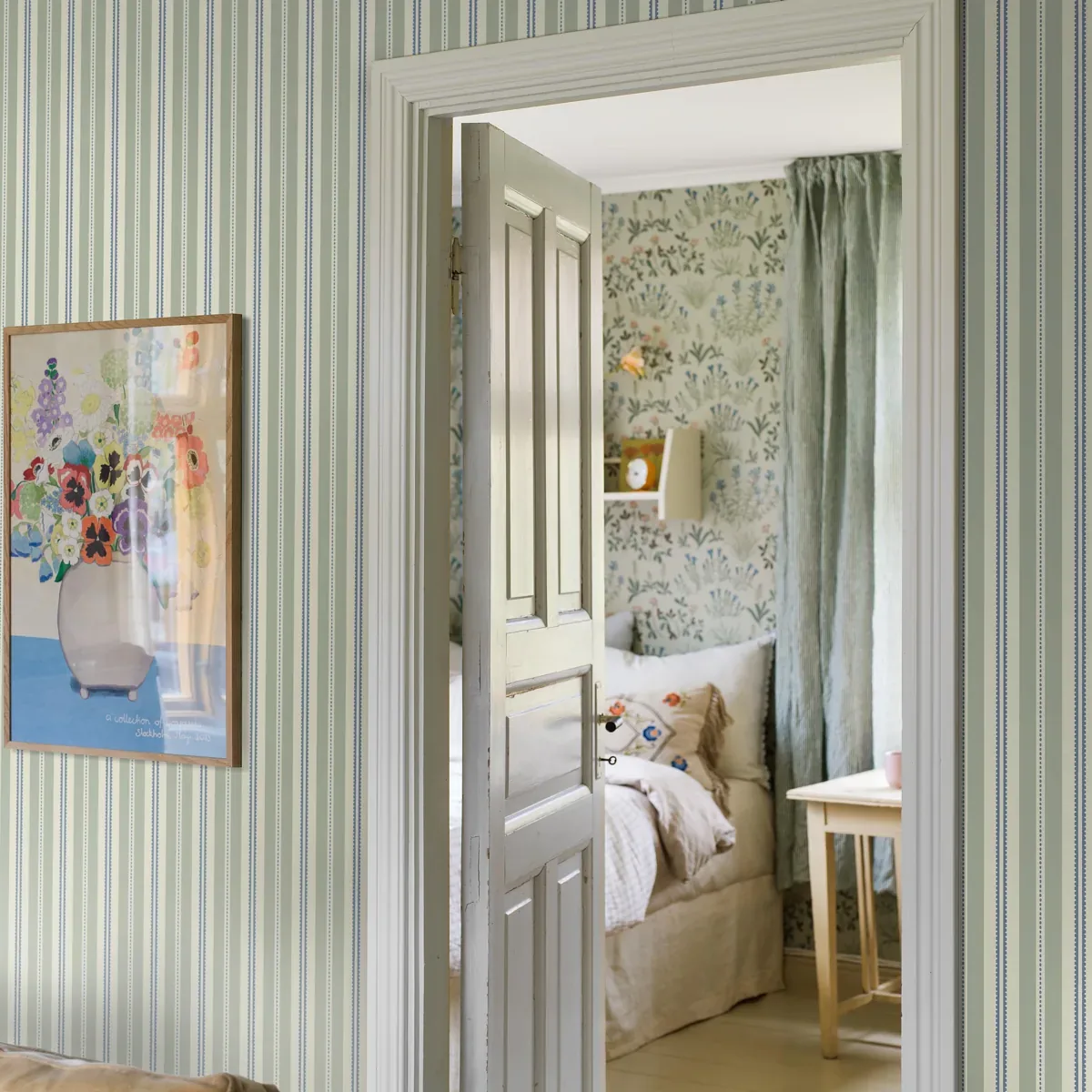 HEDDA - BLUE AND MINERAL Schumacher Wallpaper | Wallpaper Tw HEDDA BLUE AND MINERAL Schumacher Wallpaper wallpaper - SKU 5817