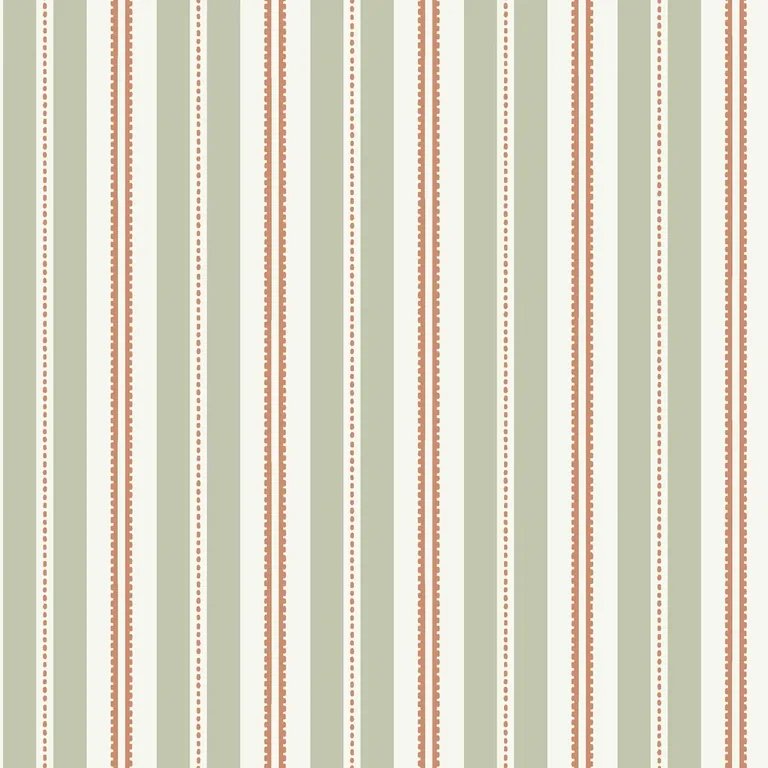 Schumacher HEDDA wallpaper, color SAGE AND RUST, SKU 5819
