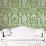 HELLENE - GREEN Schumacher Wallpaper | Wallpaper Twins HELLENE GREEN Schumacher Wallpaper wallpaper - SKU 5010552