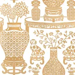 HELLENE MYLAR - GOLD Schumacher Wallpaper | Wallpaper Twins HELLENE MYLAR GOLD Schumacher Wallpaper wallpaper - SKU 5010611