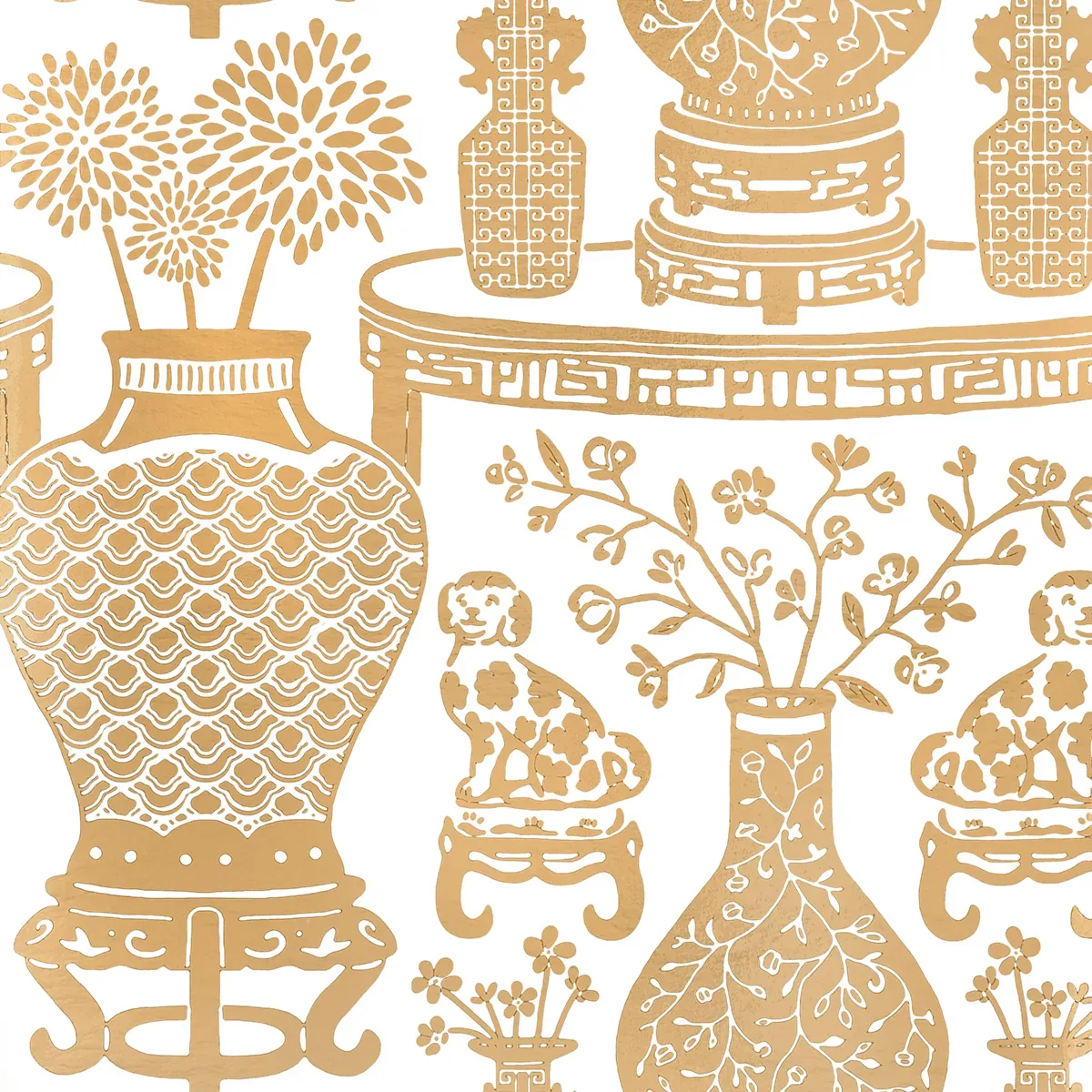 HELLENE MYLAR - GOLD Schumacher Wallpaper | Wallpaper Twins HELLENE MYLAR GOLD Schumacher Wallpaper wallpaper - SKU 5010611