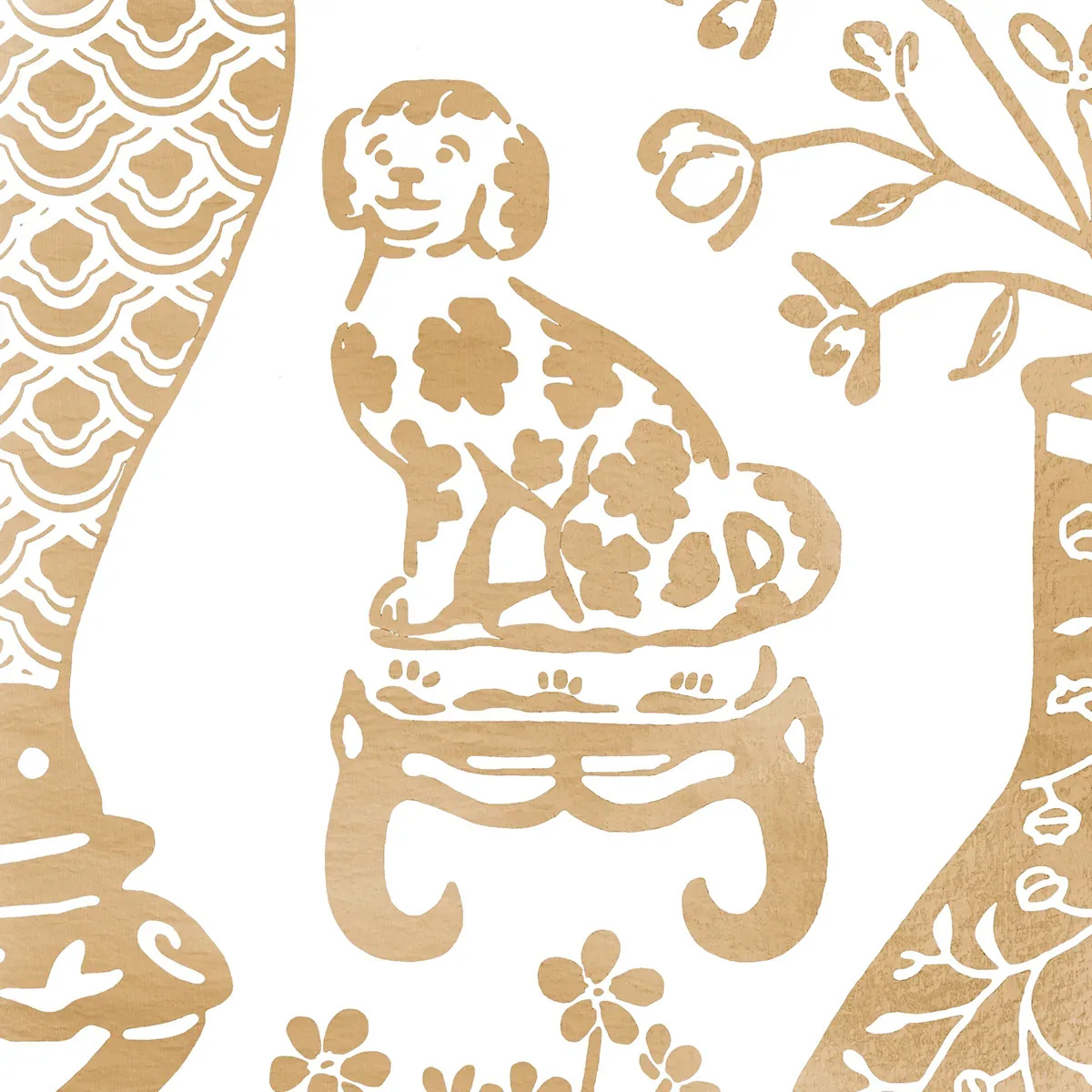 HELLENE MYLAR - GOLD Schumacher Wallpaper | Wallpaper Twins HELLENE MYLAR GOLD Schumacher Wallpaper wallpaper - SKU 5010611