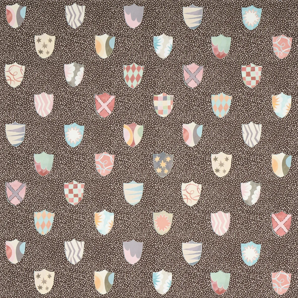 HERALDIC BROWN Schumacher Wallpaper wallpaper - SKU 5013493