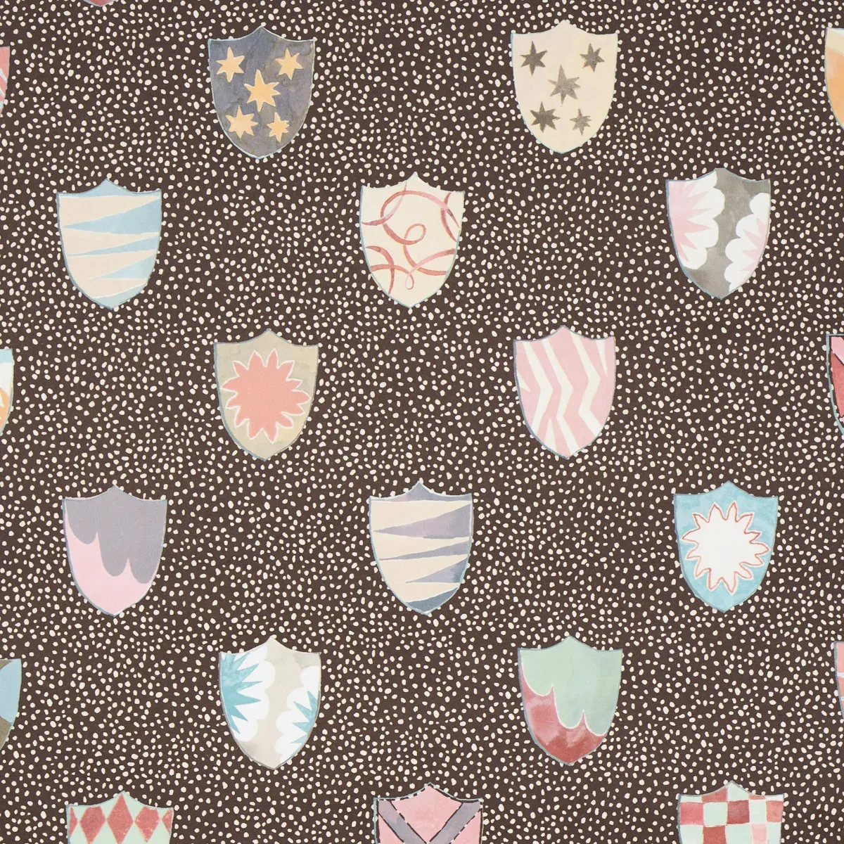 HERALDIC BROWN Schumacher Wallpaper wallpaper - SKU 5013493