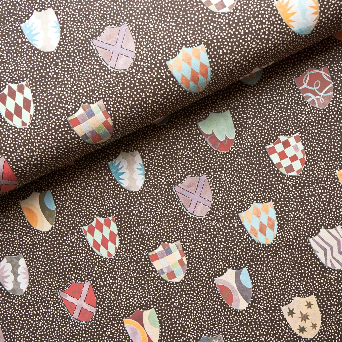 HERALDIC BROWN Schumacher Wallpaper wallpaper - SKU 5013493