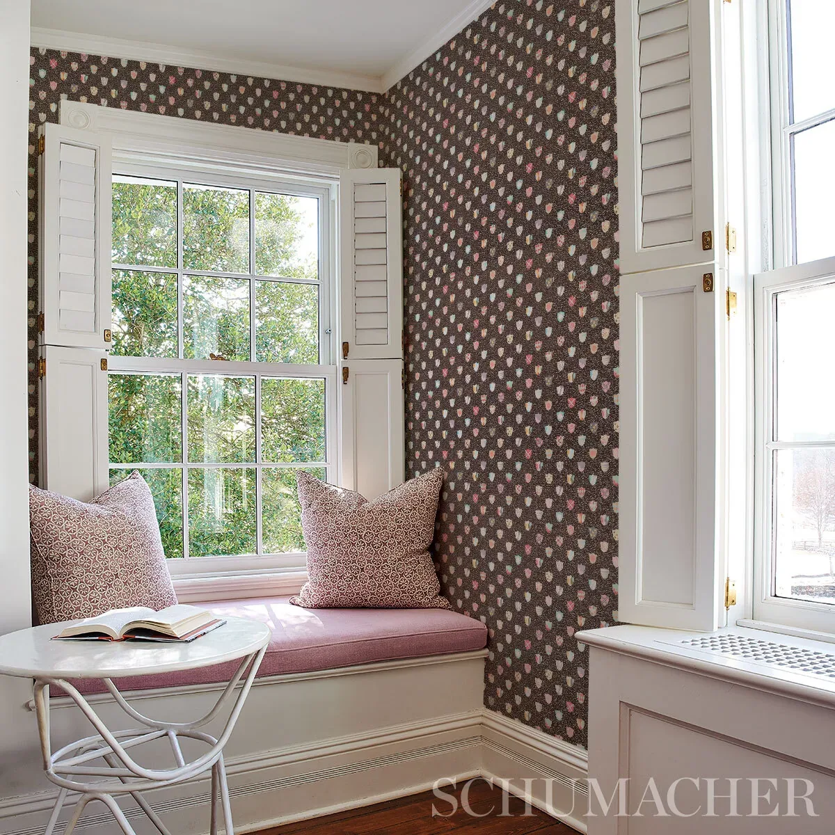 HERALDIC BROWN Schumacher Wallpaper wallpaper - SKU 5013493
