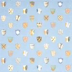 HERALDIC - OXFORD BLUE Schumacher Wallpaper | Wallpaper Twin HERALDIC OXFORD BLUE Schumacher Wallpaper wallpaper - SKU 5013491