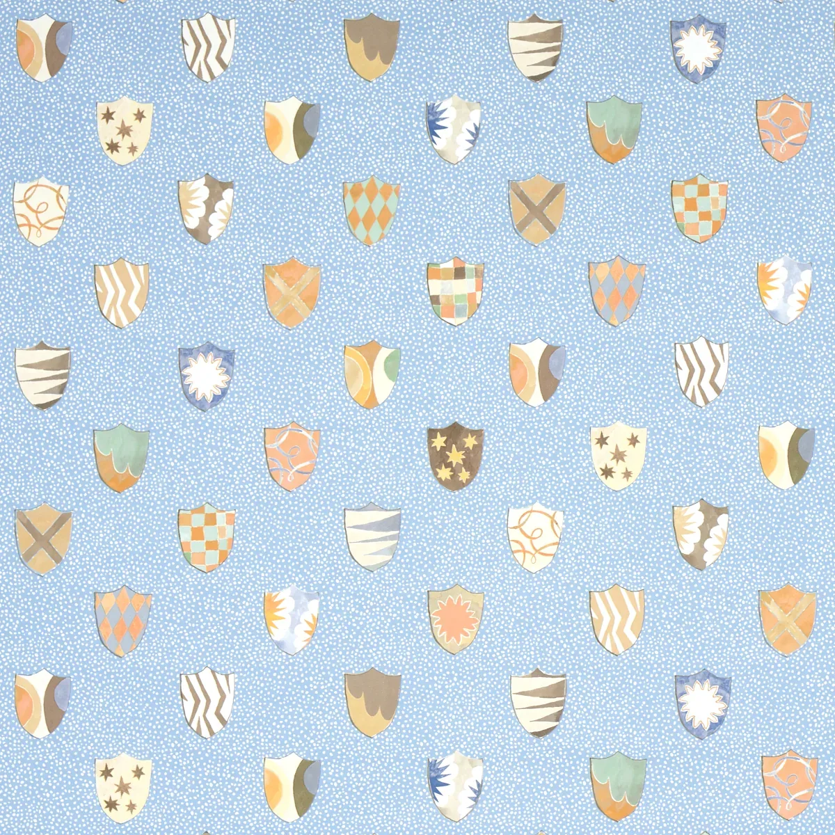 HERALDIC OXFORD BLUE Schumacher Wallpaper wallpaper - SKU 5013491
