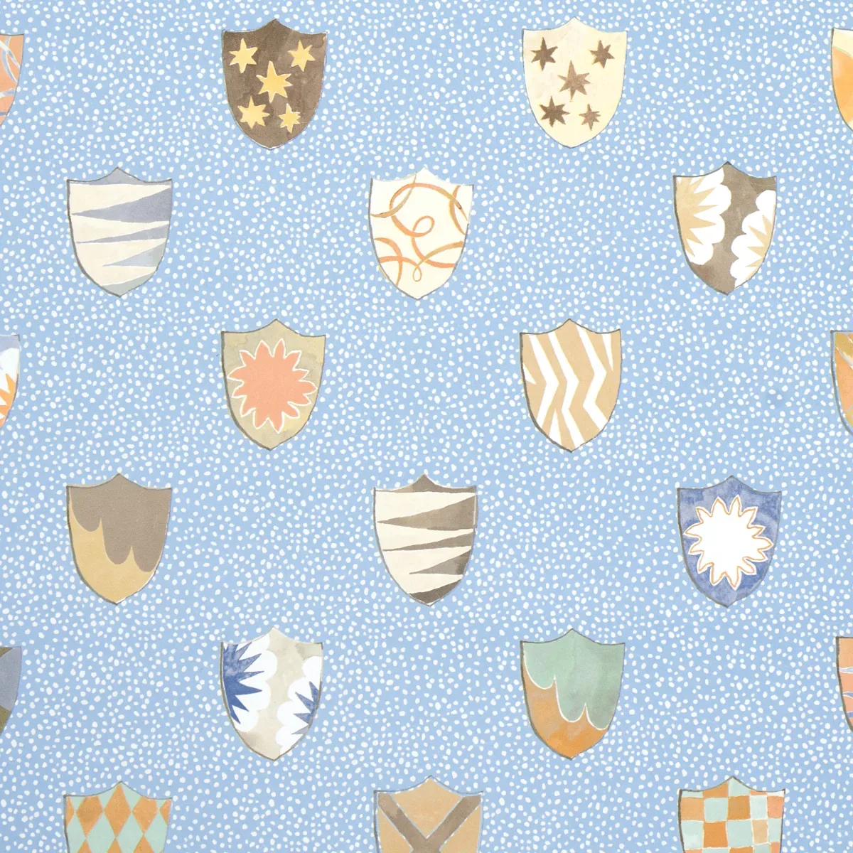 HERALDIC - OXFORD BLUE Schumacher Wallpaper | Wallpaper Twin HERALDIC OXFORD BLUE Schumacher Wallpaper wallpaper - SKU 5013491