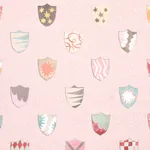 HERALDIC - PINK Schumacher Wallpaper | Wallpaper Twins HERALDIC PINK Schumacher Wallpaper wallpaper - SKU 5013492