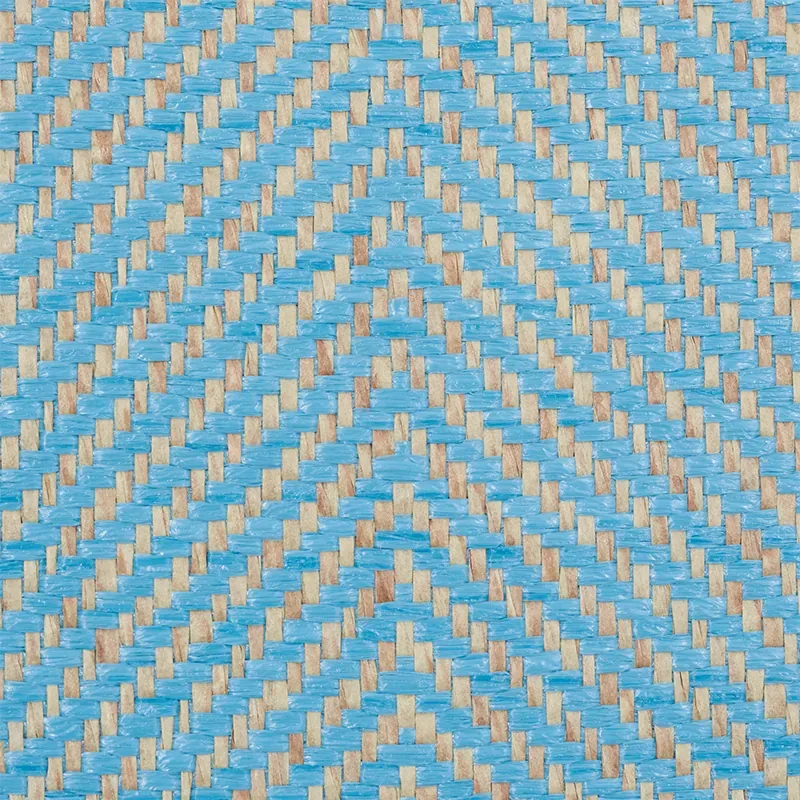 HERRINGBONE PAPERWEAVE SKY Schumacher Wallpaper wallpaper - SKU 5010234