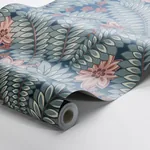 HIDDEN IVY - BLUE Schumacher Wallpaper | Wallpaper Twins HIDDEN IVY BLUE Schumacher Wallpaper wallpaper - SKU 2251