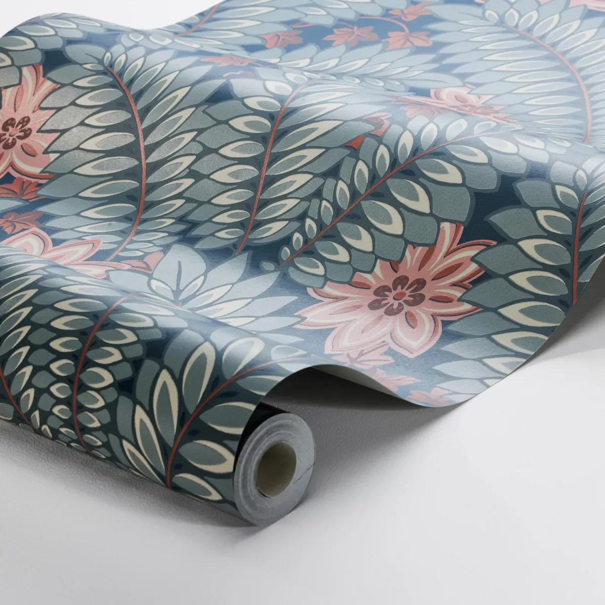 HIDDEN IVY - BLUE Schumacher Wallpaper | Wallpaper Twins HIDDEN IVY BLUE Schumacher Wallpaper wallpaper - SKU 2251