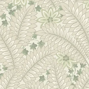 Schumacher HIDDEN IVY wallpaper, color PARCHMENT, SKU 2252