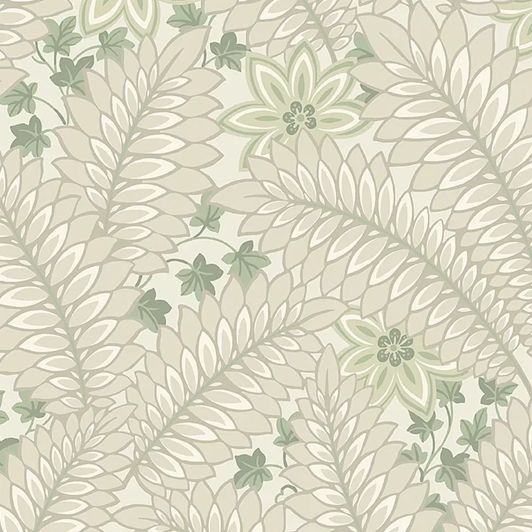 Schumacher HIDDEN IVY wallpaper, color PARCHMENT, SKU 2252