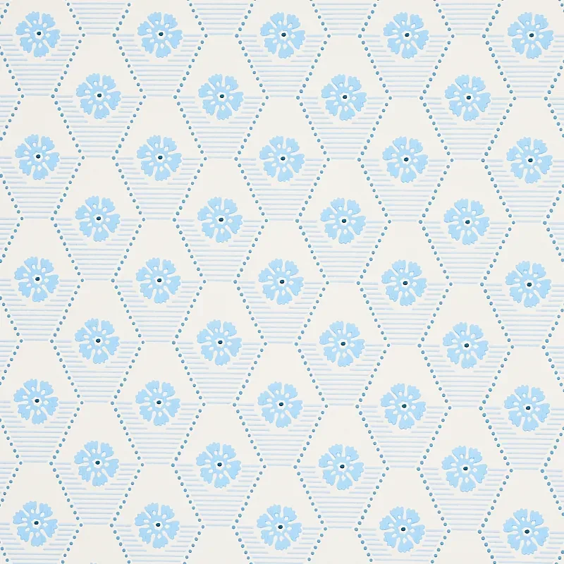 HIVE BLOOM BLUES Schumacher Wallpaper wallpaper - SKU 5013161