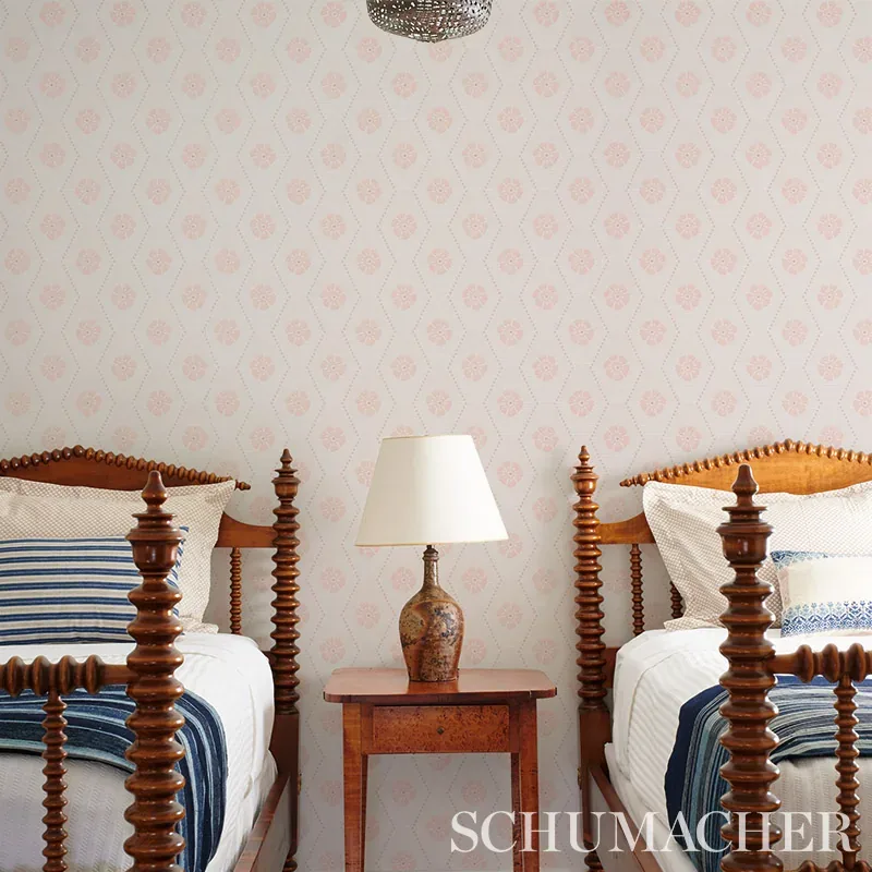 HIVE BLOOM - BLUES Schumacher Wallpaper | Wallpaper Twins HIVE BLOOM BLUES Schumacher Wallpaper wallpaper - SKU 5013161