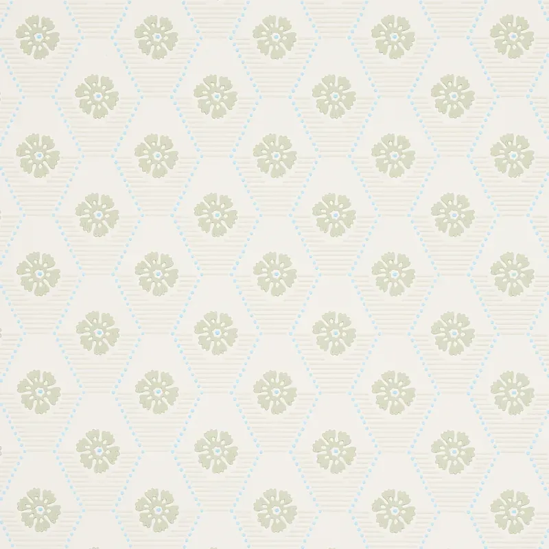 HIVE BLOOM SAGE Schumacher Wallpaper wallpaper - SKU 5013160