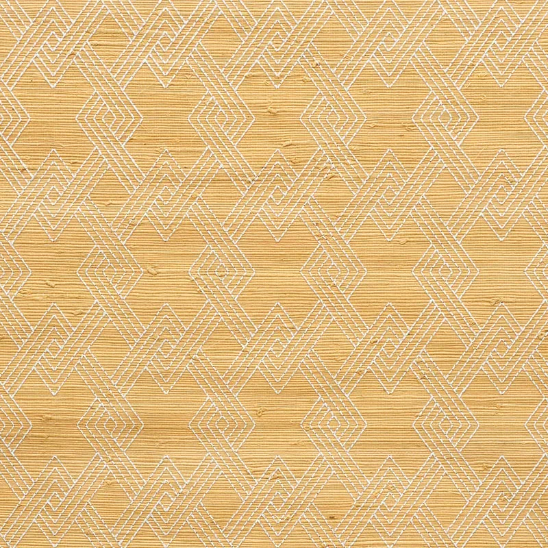 HIX EMBROIDERED JUTE - NATURAL Schumacher Wallpaper | Wallpa HIX EMBROIDERED JUTE NATURAL Schumacher Wallpaper wallpaper - SKU 5008960