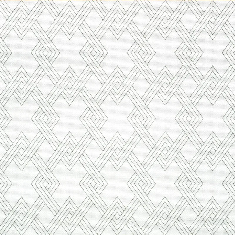 HIX EMBROIDERED PAPERWEAVE GREY Schumacher Wallpaper wallpaper - SKU 5008950