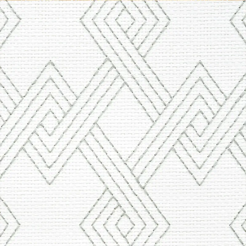 HIX EMBROIDERED PAPERWEAVE - GREY Schumacher Wallpaper | Wal HIX EMBROIDERED PAPERWEAVE GREY Schumacher Wallpaper wallpaper - SKU 5008950