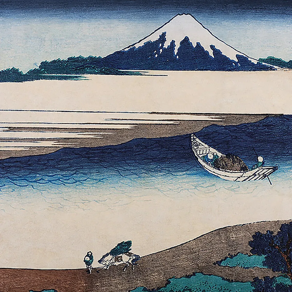 HOKUSAI MURAL BLUE Schumacher Wallpaper wallpaper - SKU 3142