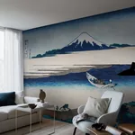 HOKUSAI MURAL BLUE Schumacher Wallpaper wallpaper - SKU 3142