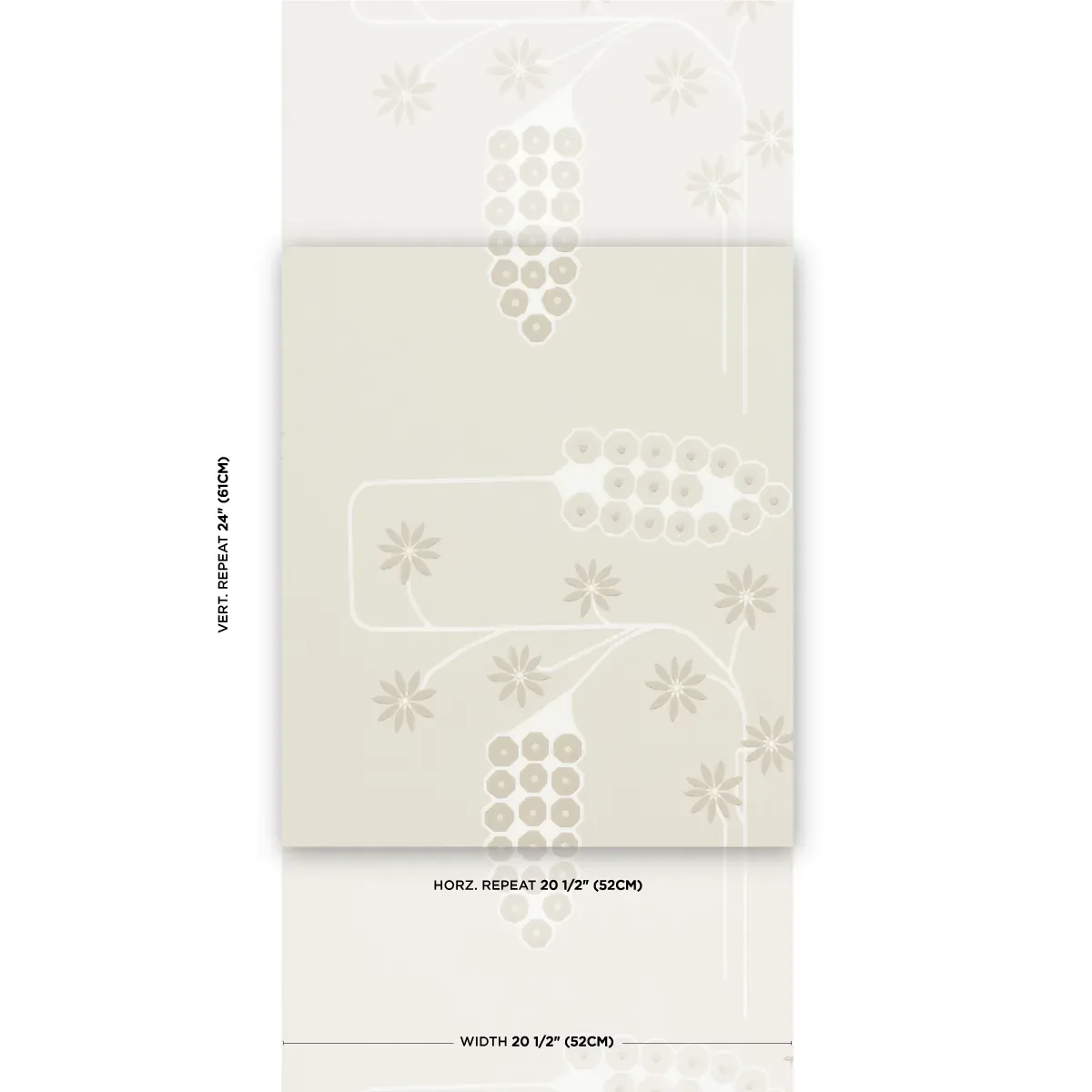 HOLLYWOOD GRAPE - GESSO Schumacher Wallpaper | Wallpaper Twi HOLLYWOOD GRAPE GESSO Schumacher Wallpaper wallpaper - SKU 5015022