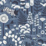 HOPPMOSSE BLUE Schumacher Wallpaper wallpaper - SKU 1453