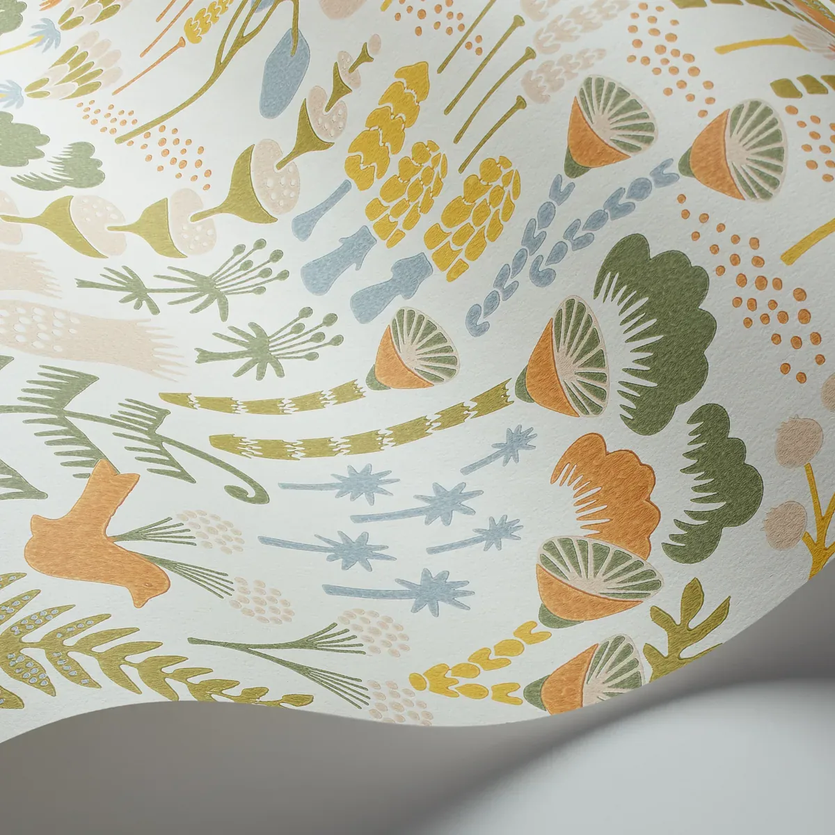 HOPPMOSSE IVORY AND MULTI Schumacher Wallpaper wallpaper - SKU 1450