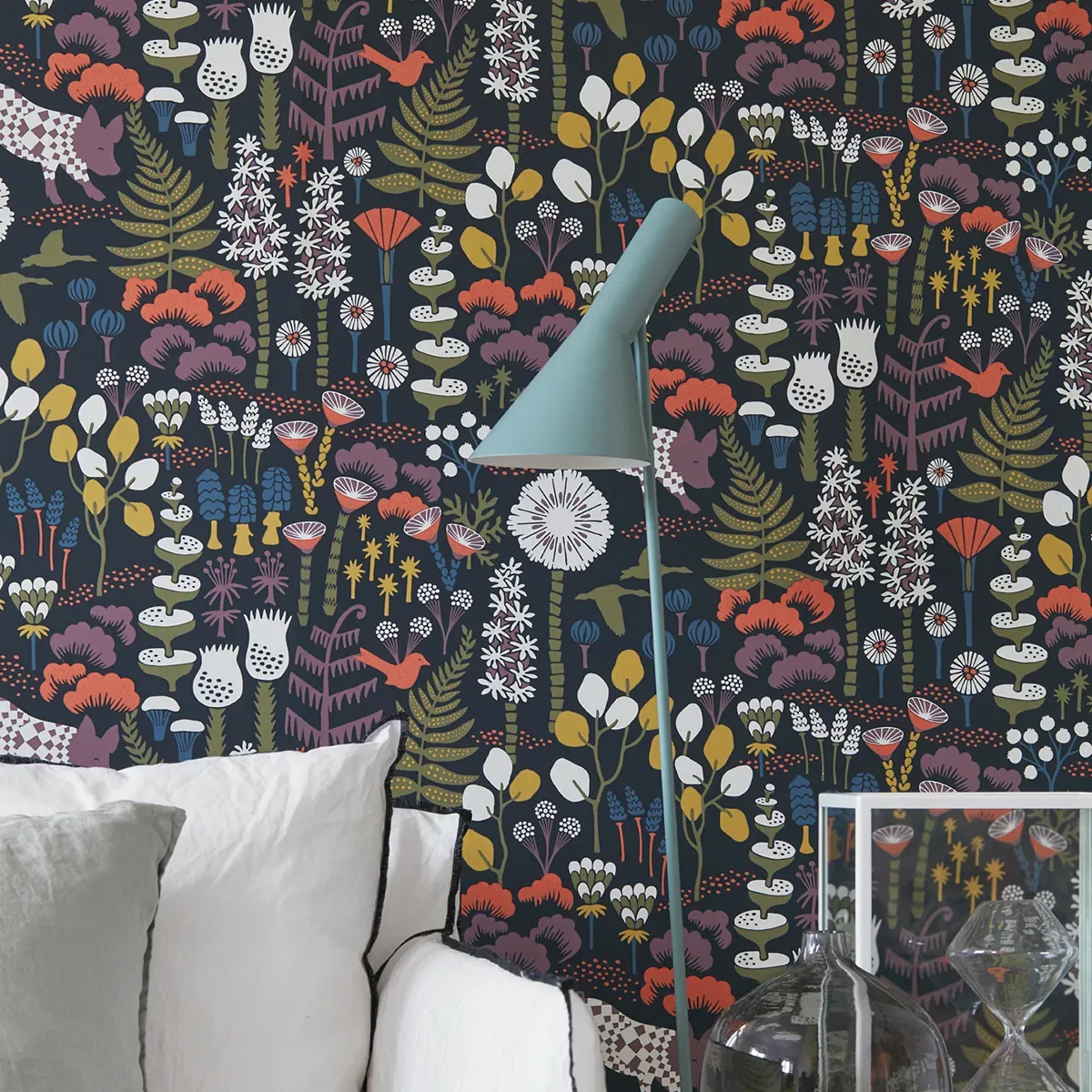 HOPPMOSSE MIDNIGHT Schumacher Wallpaper wallpaper - SKU 1452