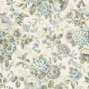 Schumacher HORTENSIA wallpaper, color BLUE, SKU 5726