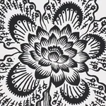 HOTHOUSE FLOWERS SILHOUETTE BLACK AND WHITE Schumacher Wallpaper wallpaper - SKU 5015323
