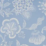 HOTHOUSE FLOWERS SILHOUETTE BLISS BLUE Schumacher Wallpaper wallpaper - SKU 5015321