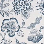 HOTHOUSE FLOWERS SILHOUETTE PEACOCK ON WHITE Schumacher Wallpaper wallpaper - SKU 5015324