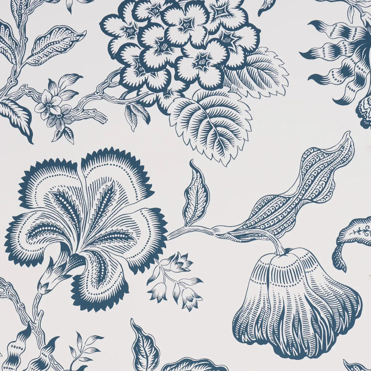 5015324 | HOTHOUSE FLOWERS SILHOUETTE – PEACOCK ON WHITE