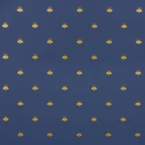 Schumacher HUBERT'S BEES wallpaper, color MIDNIGHT & GOLD, SKU 5015531