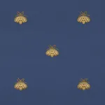 HUBERT'S BEES - MIDNIGHT & GOLD Schumacher Wallpaper | Wallp HUBERT'S BEES MIDNIGHT & GOLD Schumacher Wallpaper wallpaper - SKU 5015531