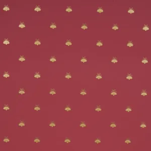 Schumacher HUBERT'S BEES wallpaper, color ROUGE & GOLD, SKU 5015532