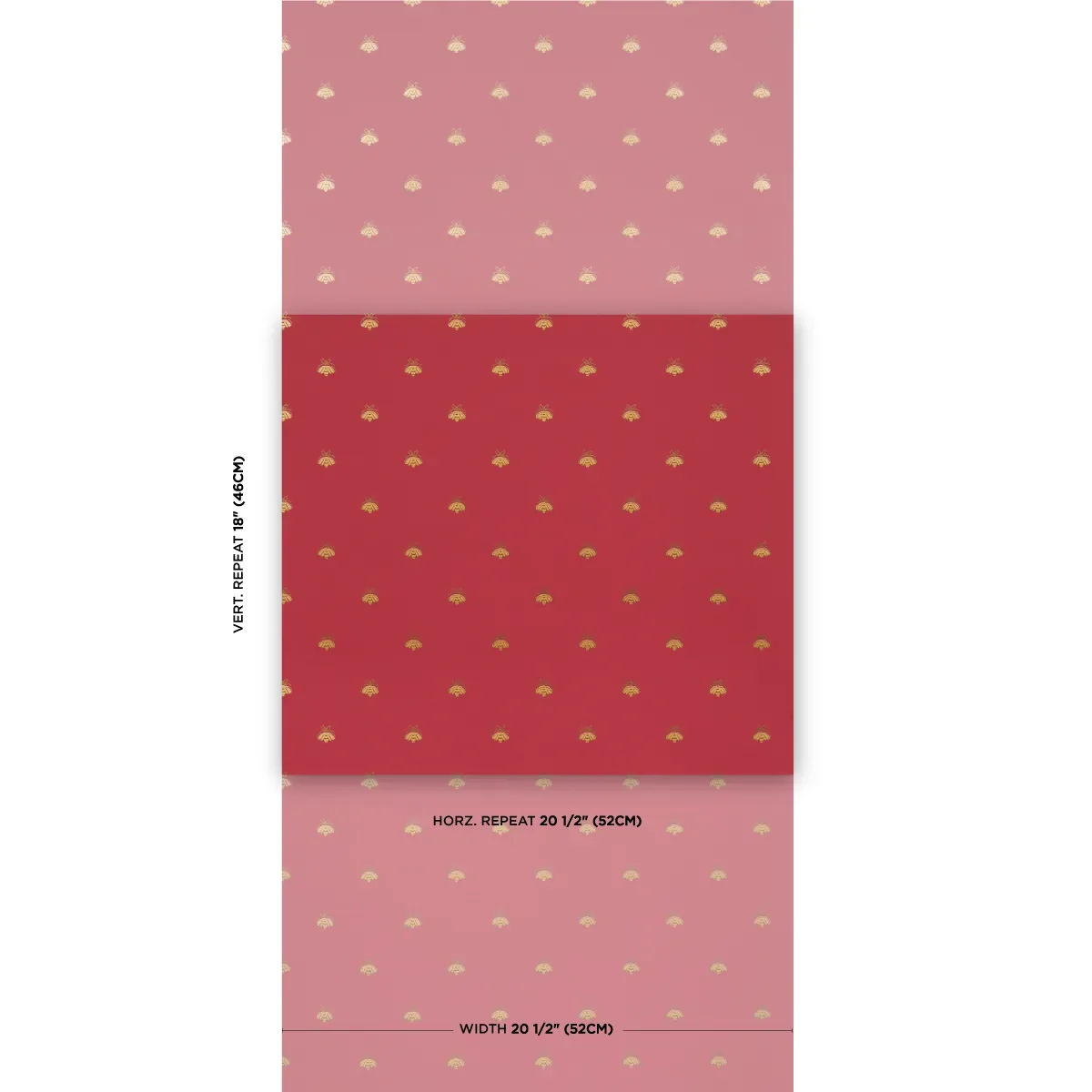 HUBERT'S BEES ROUGE & GOLD Schumacher Wallpaper wallpaper - SKU 5015532