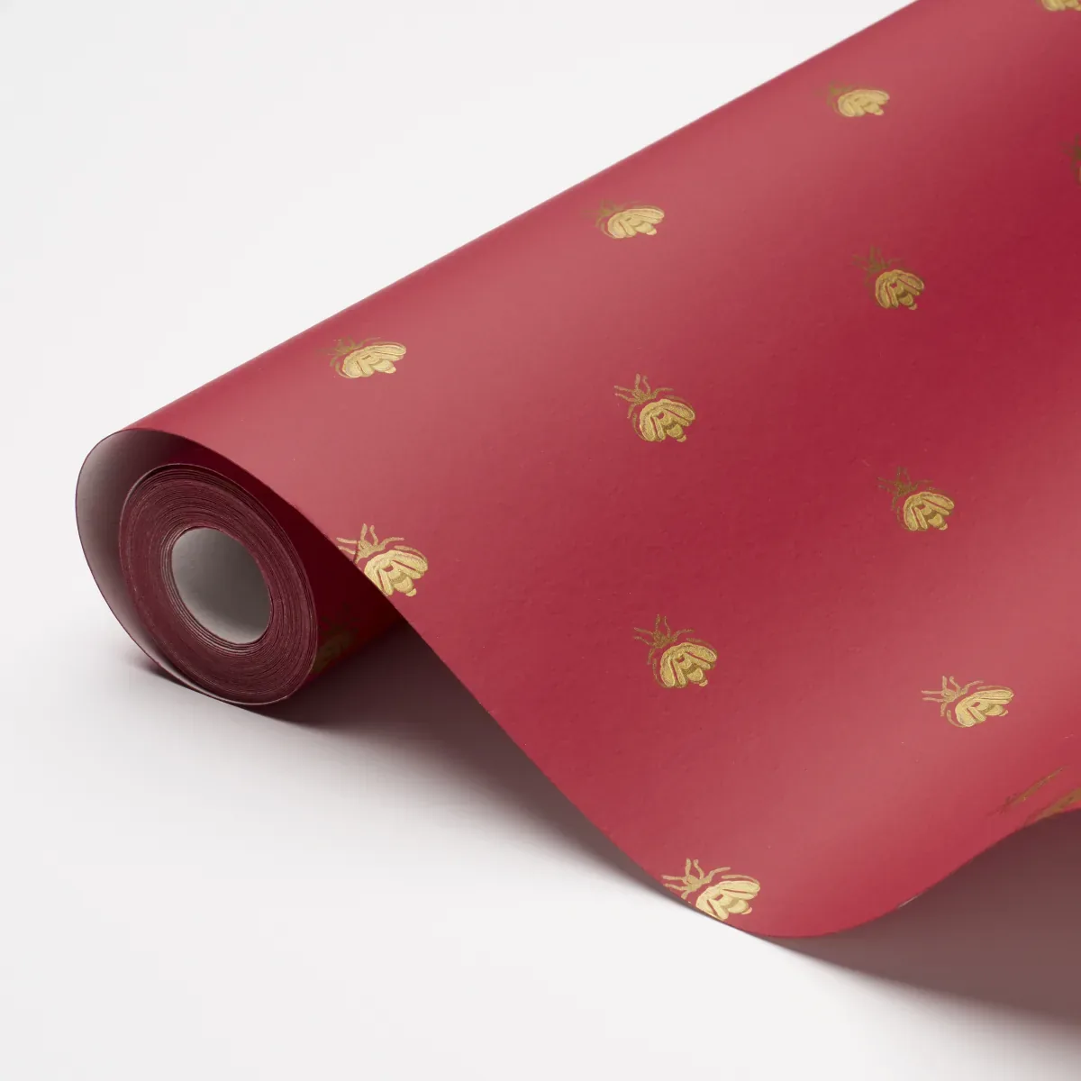 HUBERT'S BEES ROUGE & GOLD Schumacher Wallpaper wallpaper - SKU 5015532