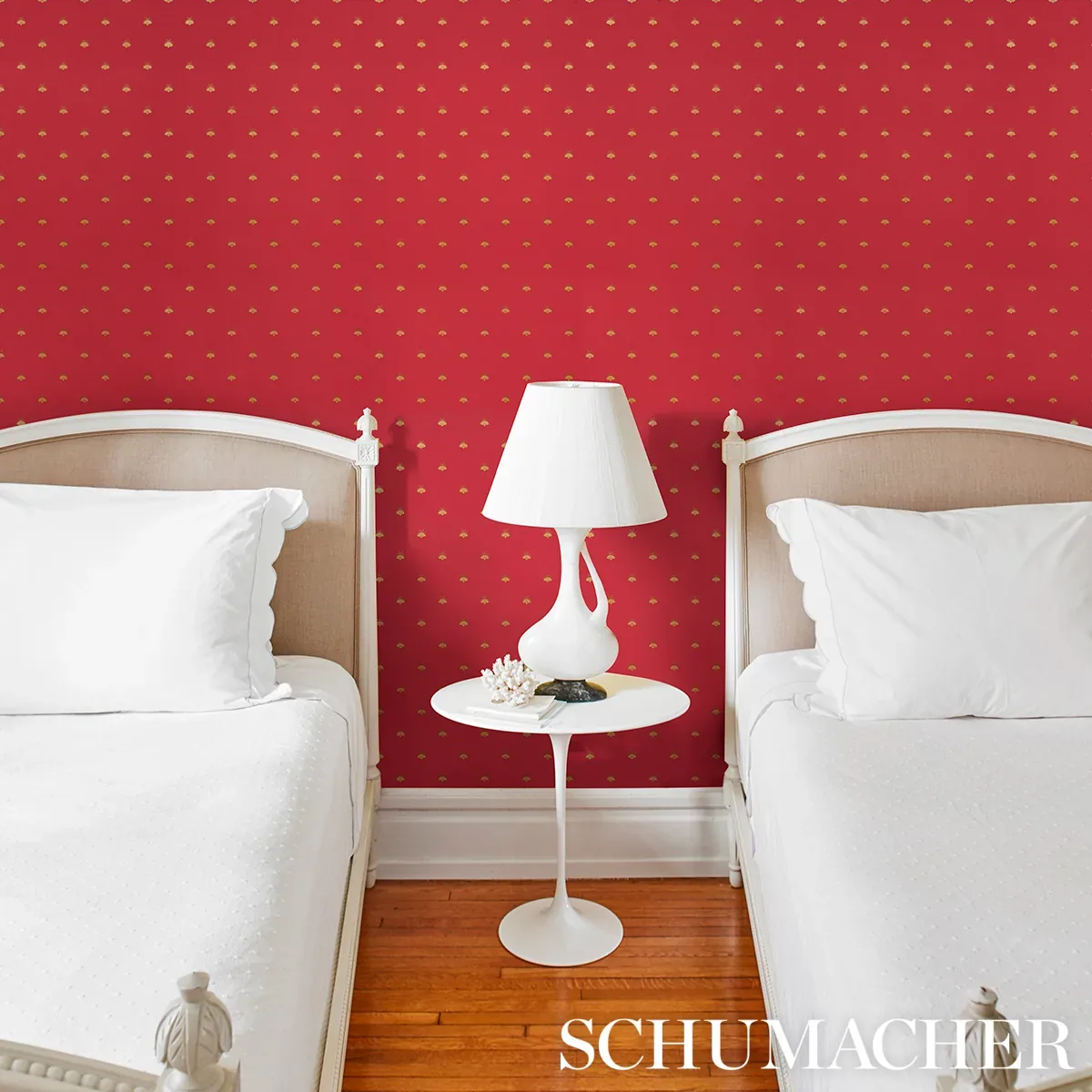 HUBERT'S BEES ROUGE & GOLD Schumacher Wallpaper wallpaper - SKU 5015532