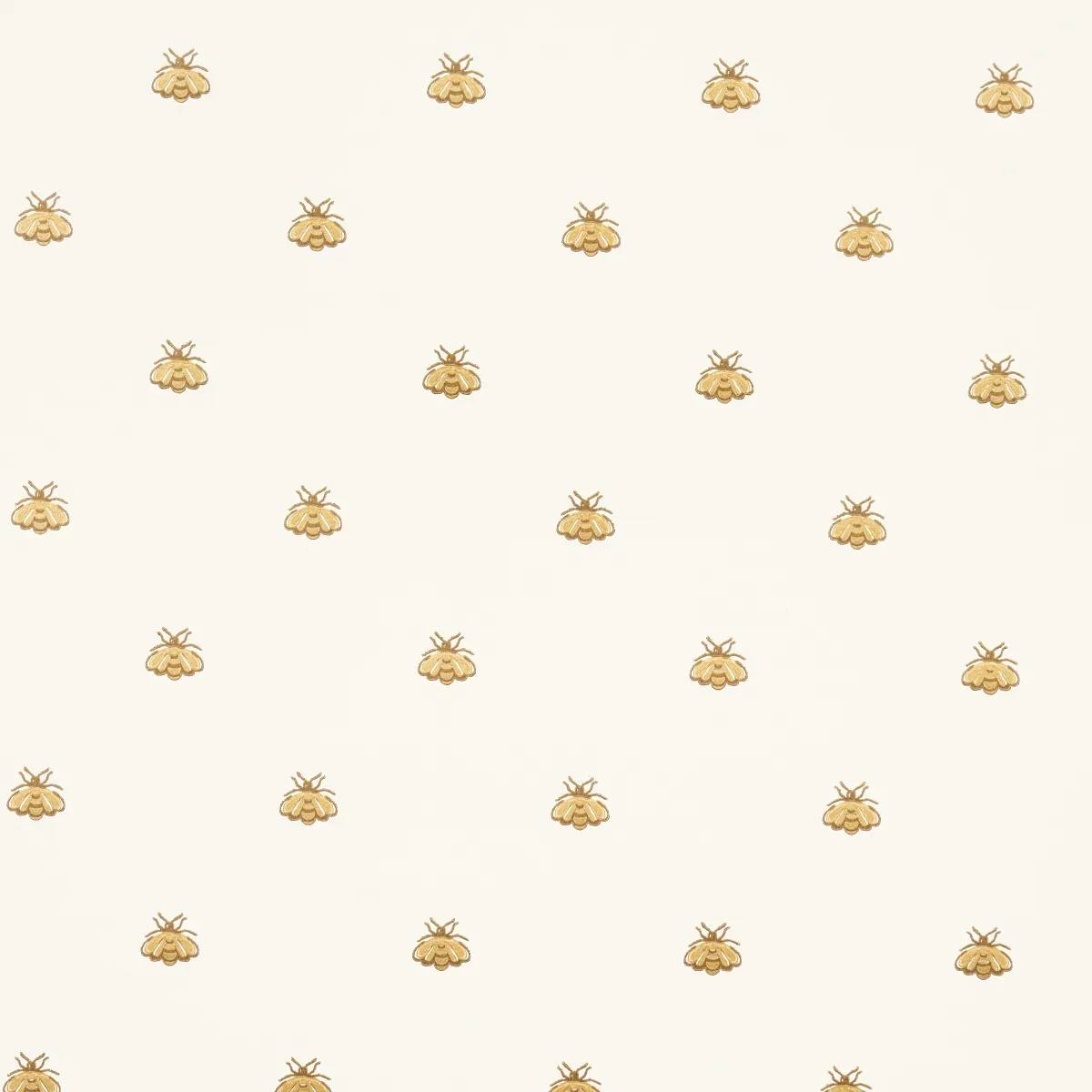HUBERT'S BEES WHITE & GOLD Schumacher Wallpaper wallpaper - SKU 5015530