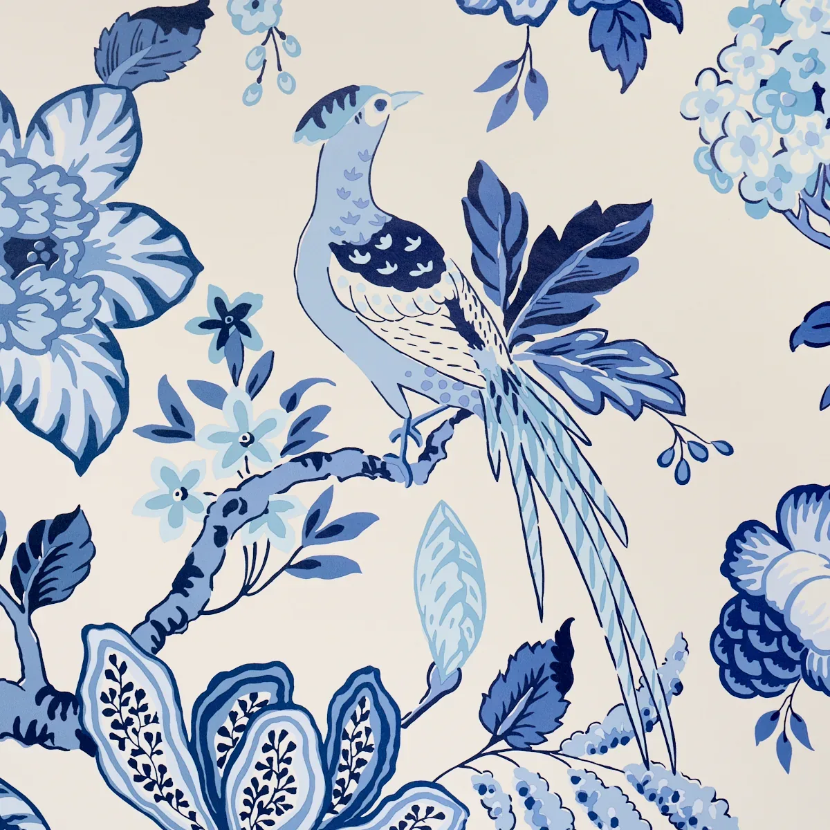 HUNTINGTON GARDENS BLEU MARINE Schumacher Wallpaper wallpaper - SKU 5016660